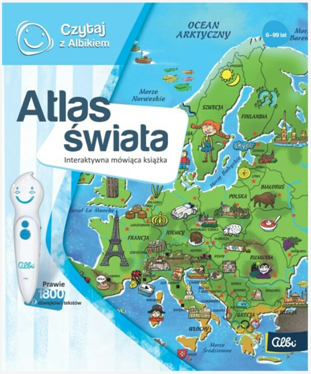 Zestaw Atlas Świata Czytaj Z Albikiem Mówiące Pióro Interaktywne 6620